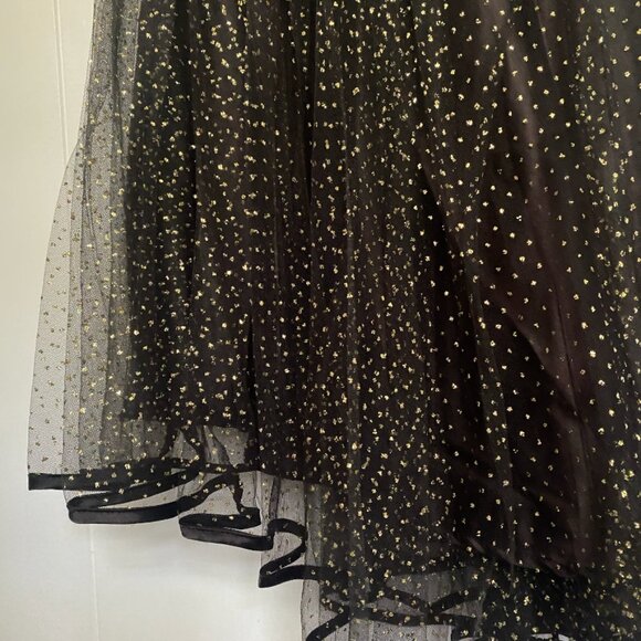 1980s Vintage LA GLO Gold Rhinestones and Formal Dress Cocktail 7/8 - Picture 3 of 4